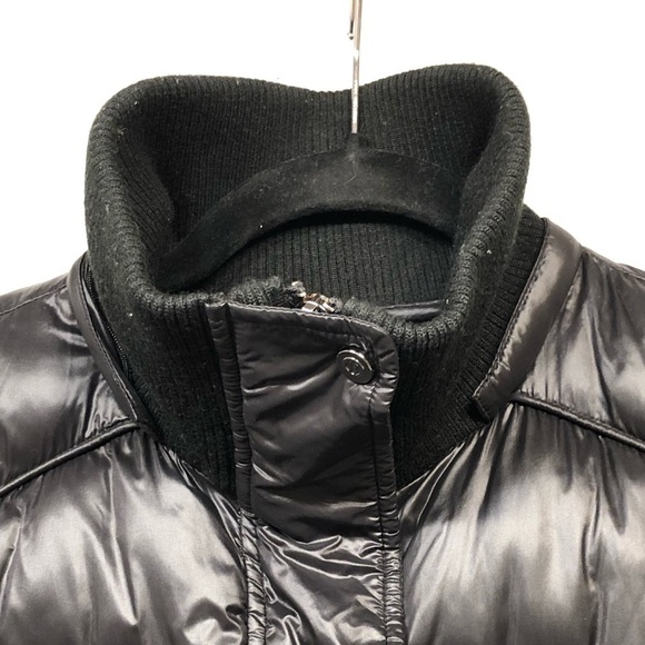 Bernardo Black Full Zip Snap Button Long Puffer Jacket Womens Size XS - Picture 9 of 16